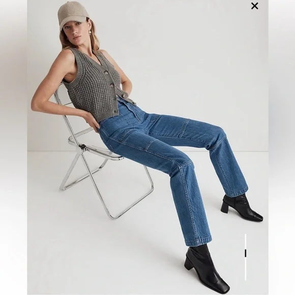 Madewell 90s Straight Leg Denim Utility Jean Size 25 - Picture 4 of 12